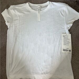 Lululemon Trained to be White Short Sleeve Athletic Top
